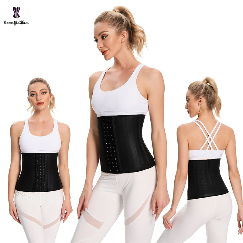 Glitter Latex Waist Trainer 25 Steel Bone Women Binders Shapers Corset Colombian Belts Modeling Strap Body Shaper Slimming Belt