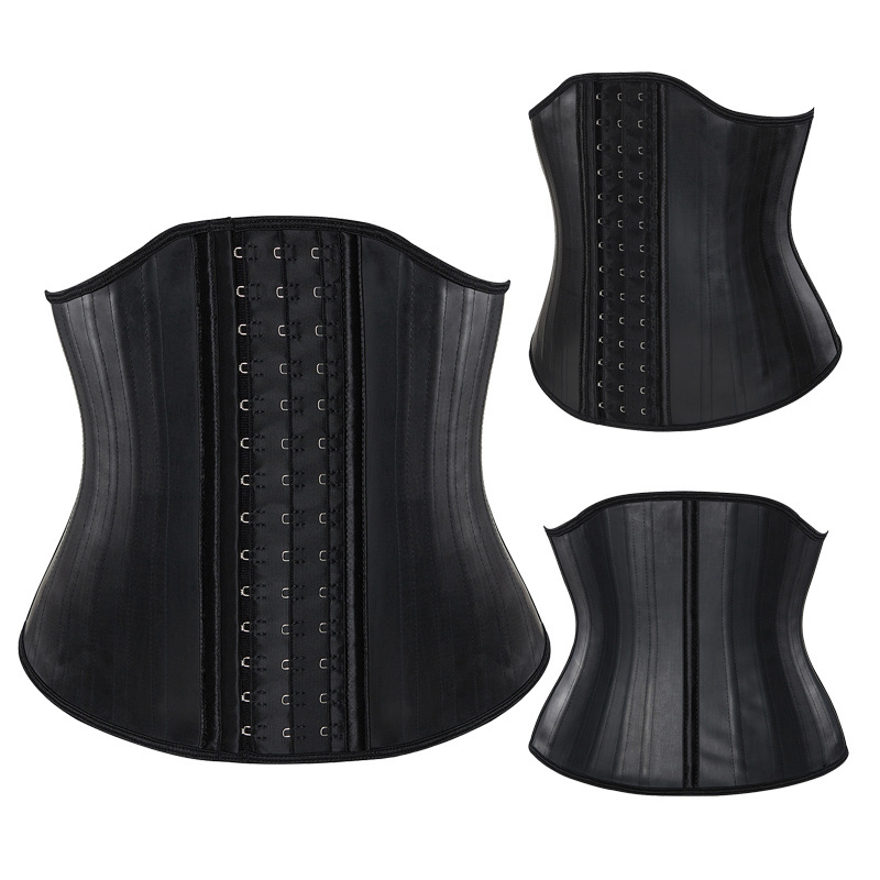 curve 25 Rods waist Corsets En Latex Lingerie Fitness Waist trainer Steel Bone Corset fajas colombian pirvate label