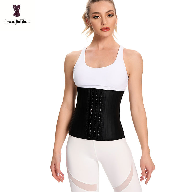 Glitter Latex Waist Trainer 25 Steel Bone Women Binders Shapers Corset Colombian Belts Modeling Strap Body Shaper Slimming Belt