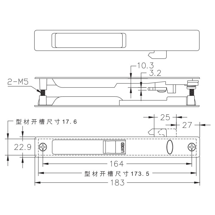 Wholesale Aluminium Zinc Sliding Glass Shower Door Hardware Smart Sliding Door Lock