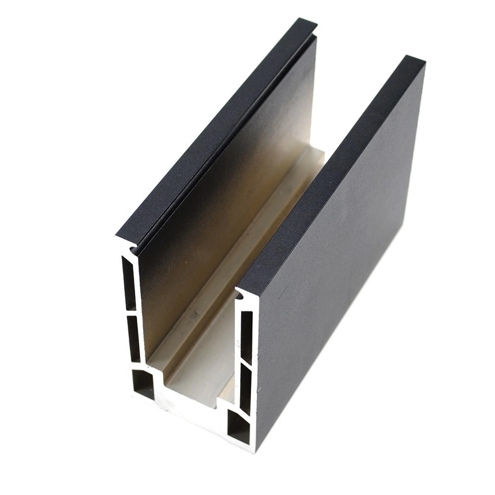 Aluminium Glass Profile U Channel Aluminium U Railing Post Base Profiles For Glass Handrail Balustrade For 12mm Glass