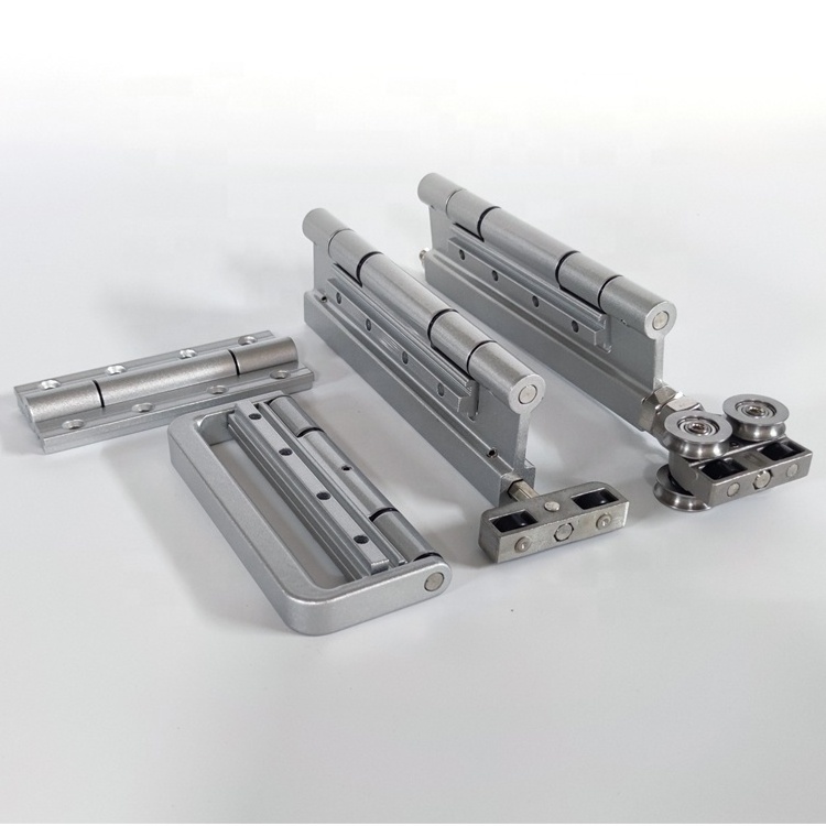 Heavy Duty 75 Series Aluminium Bifold Sliding Door Hardware Rollers Folding Hinge To UAE Thailand