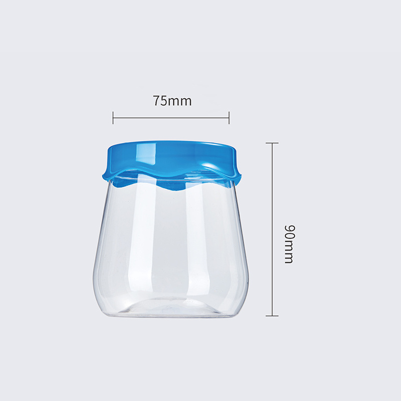 wholesale empty clear 570ML Food Grade air tight plastic Jars Diameter 115MM Hexagon Bottle Plastic Food Jars with Screw Top Lid