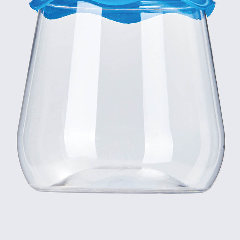 wholesale empty clear 570ML Food Grade air tight plastic Jars Diameter 115MM Hexagon Bottle Plastic Food Jars with Screw Top Lid