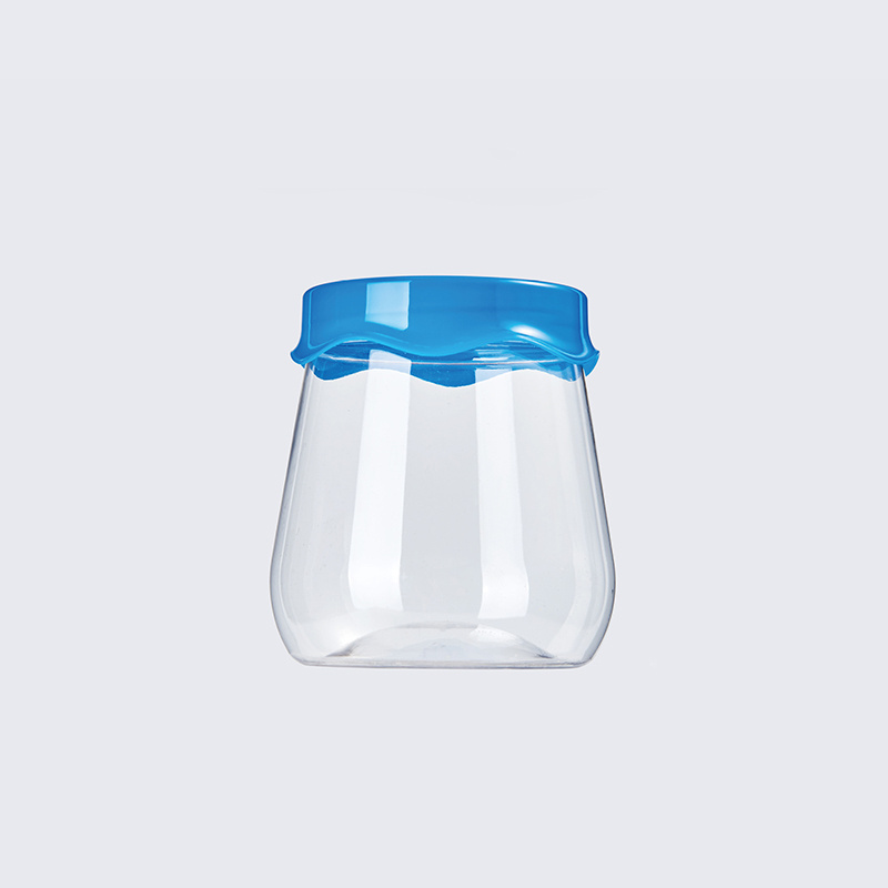 wholesale empty clear 570ML Food Grade air tight plastic Jars Diameter 115MM Hexagon Bottle Plastic Food Jars with Screw Top Lid