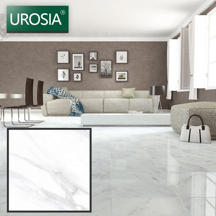 Modern Bangladesh Price Bathroom Smooth White Marble Floor Wall Porcelain Tiles With Grey Vein Marble Tiles