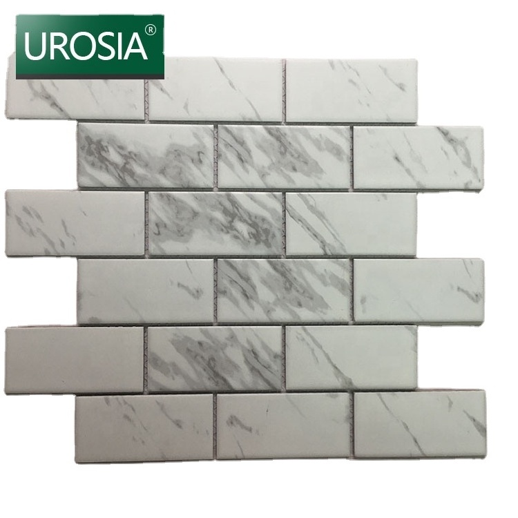 Wholesale Interior Wall Mosaic Tile White Ceramic Wall Subway Tile For Kitchen Backsplash Decorative