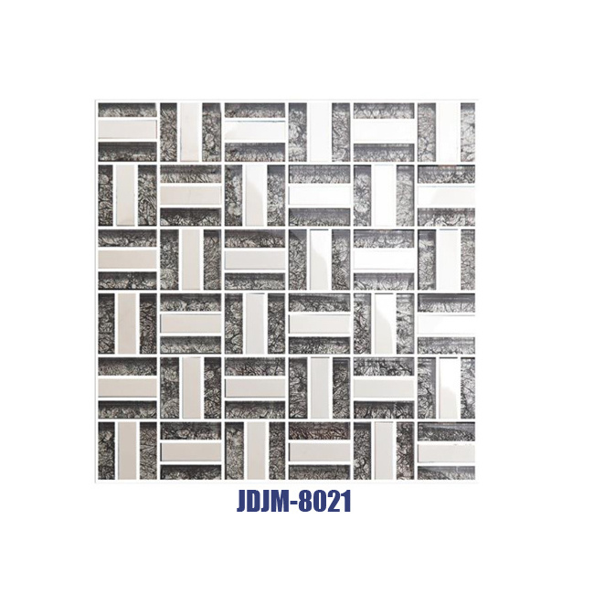 Hot sale best quality Surface polishing mirror surface kitchen brick mosaic wall tile cube Irregular Style 3d mosaic tile