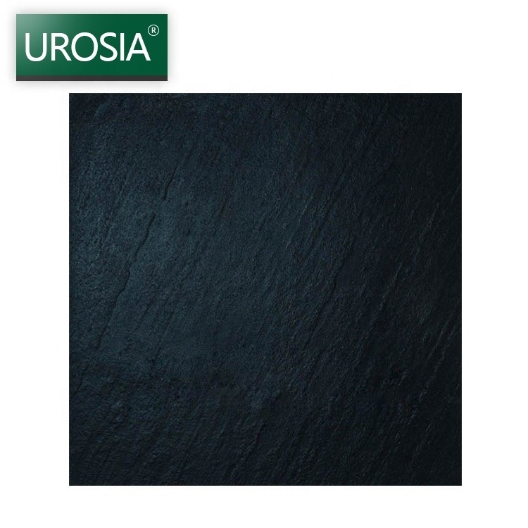 600x600 800x800 Non Slip Rustic Color Glazed Porcelain Bathroom Tile Texture Matte Black Tile