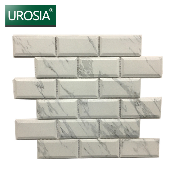 Modern Design 290mm x 290mm White Porcelain Carrara Subway Tile Waterproof Bathroom Wall Tiles in Philippines with Matte Luster