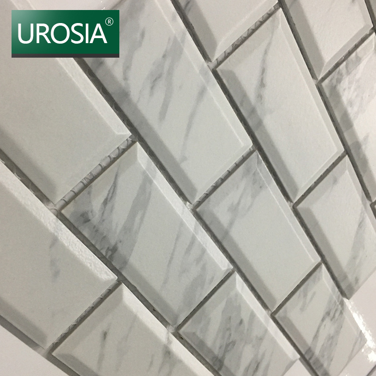 Modern Design 290mm x 290mm White Porcelain Carrara Subway Tile Waterproof Bathroom Wall Tiles in Philippines with Matte Luster