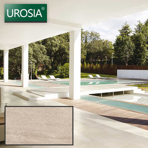 External Non Slip Decorate Exterior Use Matt Ceramic Tiles Non Slip Shiny Light Beige Glazed Floor Tiles