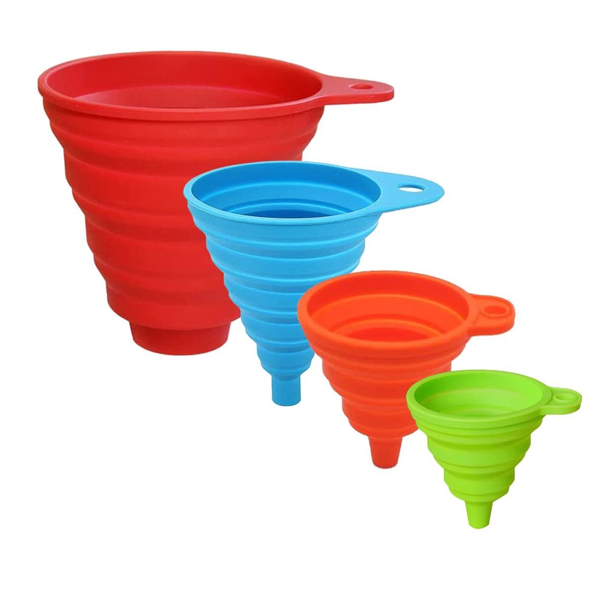 2023 Hot Selling Food Grade Collapsible Kitchen Gadgets Cooking Utensils Accessories Foldable Silicone Funnel