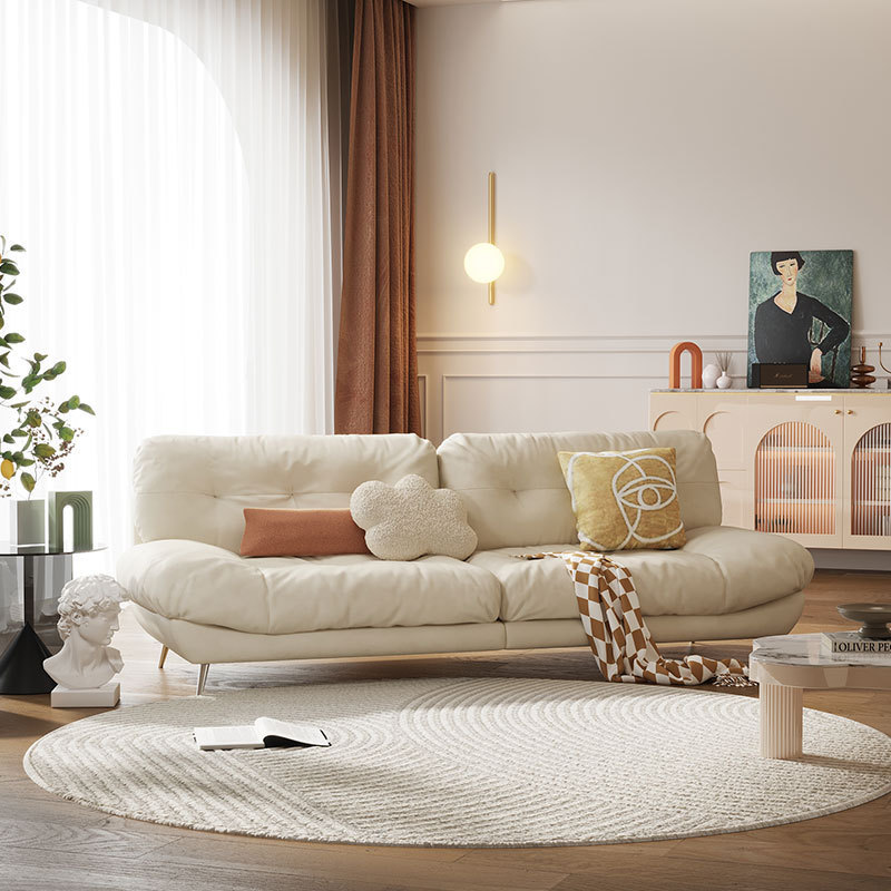 Korean style soft relaxing furniture living room luxury modern sectional lounge sofa