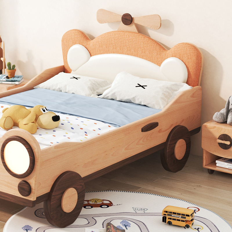 Creative Design Children Bedroom Wooden Bed Furniture Car Bed for Kids