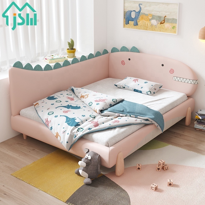 Dinosaur Cartoon Design Kids Bed Bedroom Furniture Scientific Cloth Children Bed