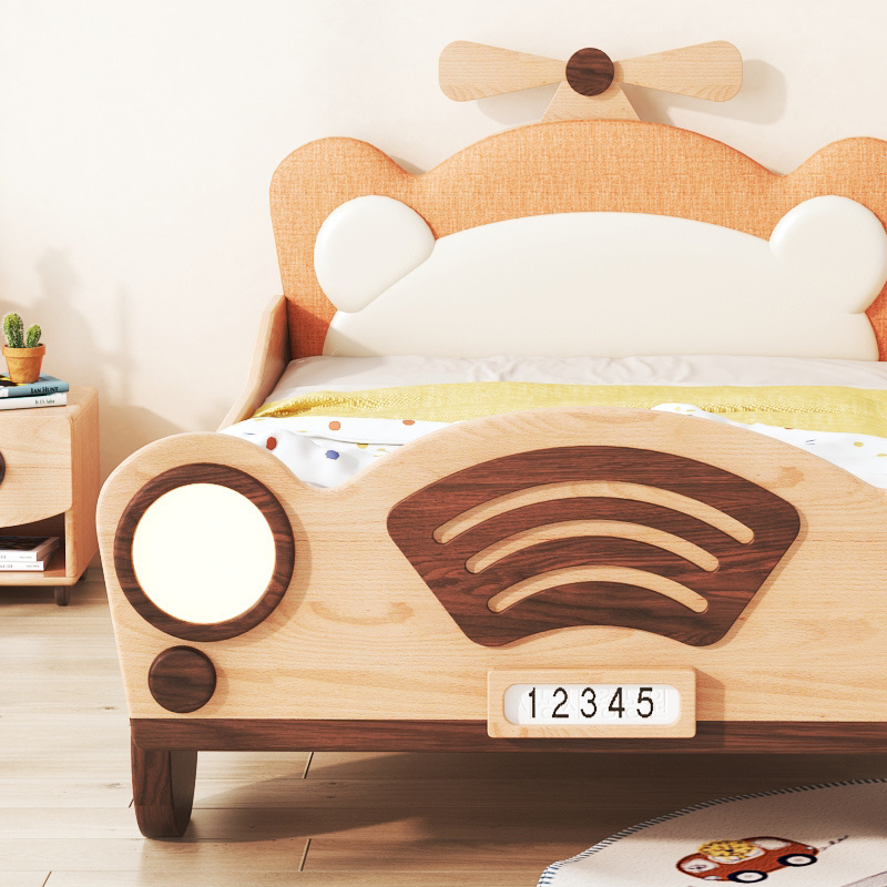 Creative Design Children Bedroom Wooden Bed Furniture Car Bed for Kids