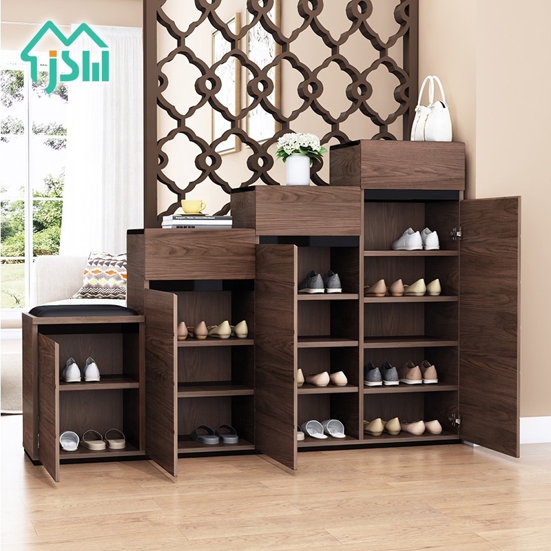 Jasiway home furniture living room ladder wooden storage shoe rack shoe cabinet furniture