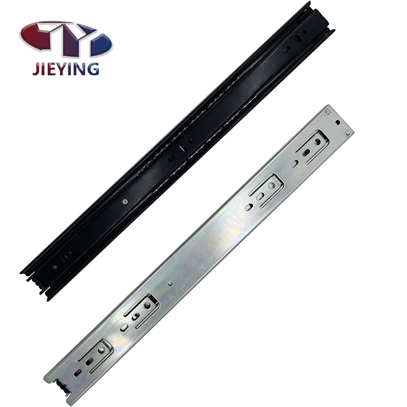 14/16 Inch Cold Rolled Steel 40MM Wardrobe Telescopic Channel Runner Rail Bottom Ball Bearing Cabinet Drawer Slide for Kitchen