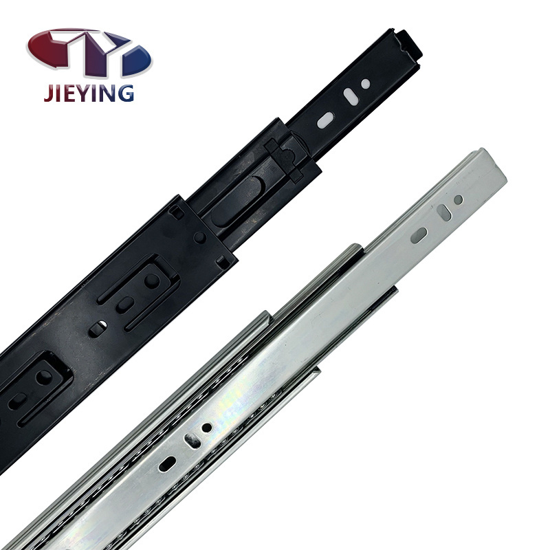 14/16 Inch Cold Rolled Steel 40MM Wardrobe Telescopic Channel Runner Rail Bottom Ball Bearing Cabinet Drawer Slide for Kitchen