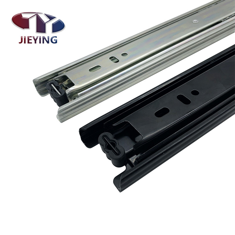 14/16 Inch Cold Rolled Steel 40MM Wardrobe Telescopic Channel Runner Rail Bottom Ball Bearing Cabinet Drawer Slide for Kitchen