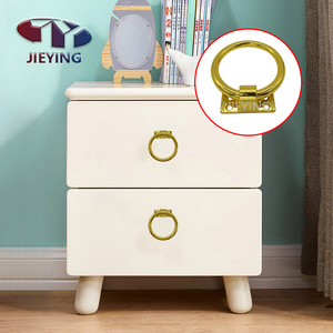 JIEYING Wholesale Sofa Chair Handle Door Buckle Gold Silver Zinc Alloy Hardware Door Cabinet Drawer Chair Ring Handle