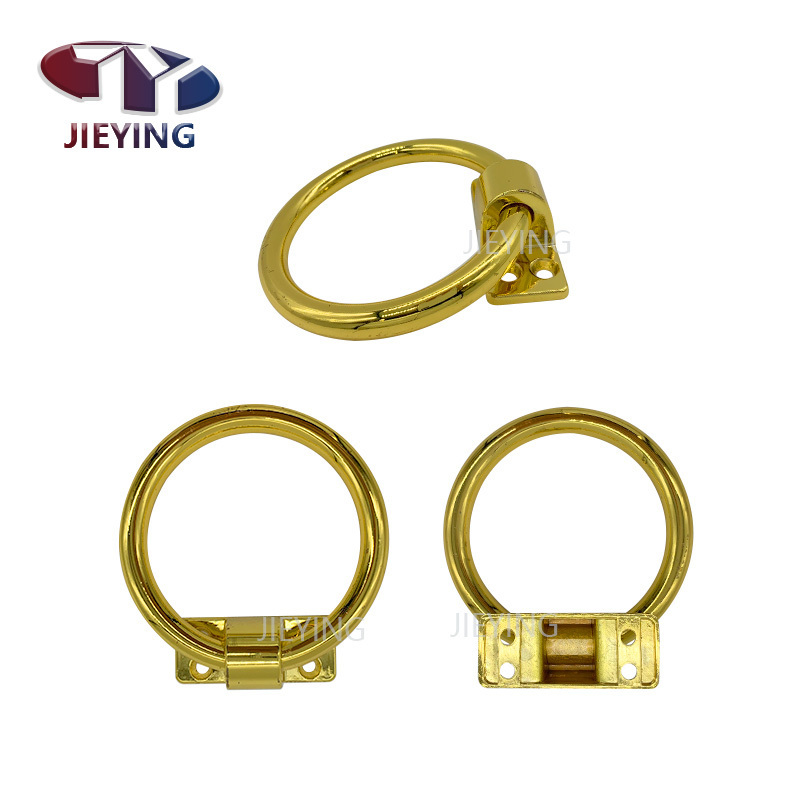 JIEYING Wholesale Sofa Chair Handle Door Buckle Gold Silver Zinc Alloy Hardware Door Cabinet Drawer Chair Ring Handle