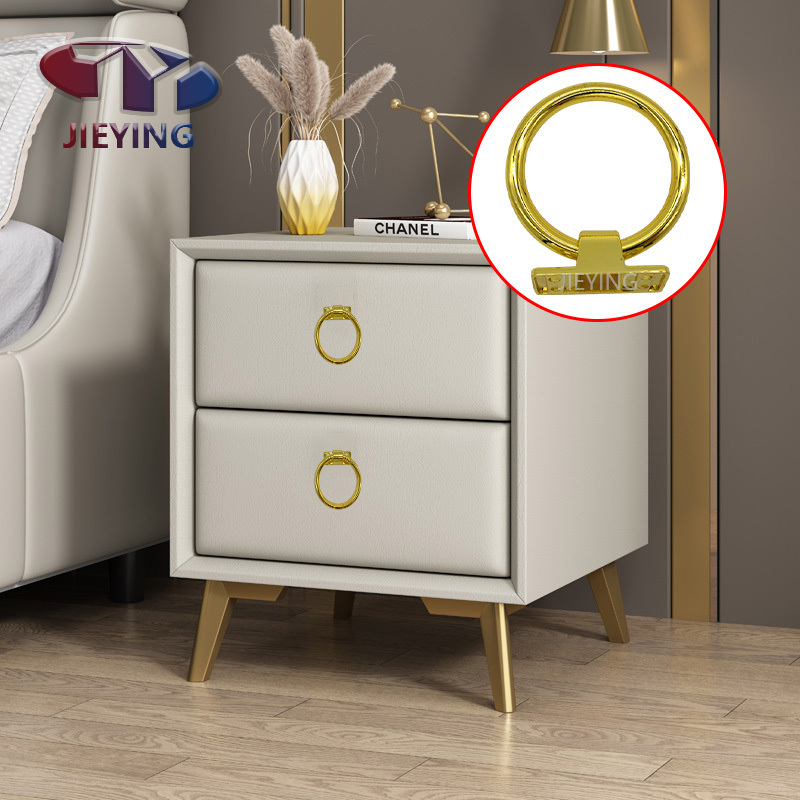 JIEYING Wholesale Sofa Chair Handle Door Buckle Gold Silver Zinc Alloy Hardware Door Cabinet Drawer Chair Ring Handle