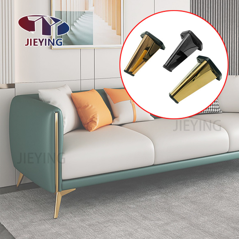 Jieying  Furniture Accessories Plastic sofa Legs China Supplier 13.5cm furniture Legs Clad Aluminum Covered Furniture Feet