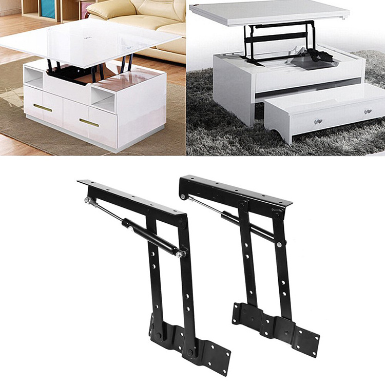 Furniture Fittings and Desk Accessories Lifting Storage Bed Hydraulic Gas Spring Hinge Tea Table Lift Up Mechanism