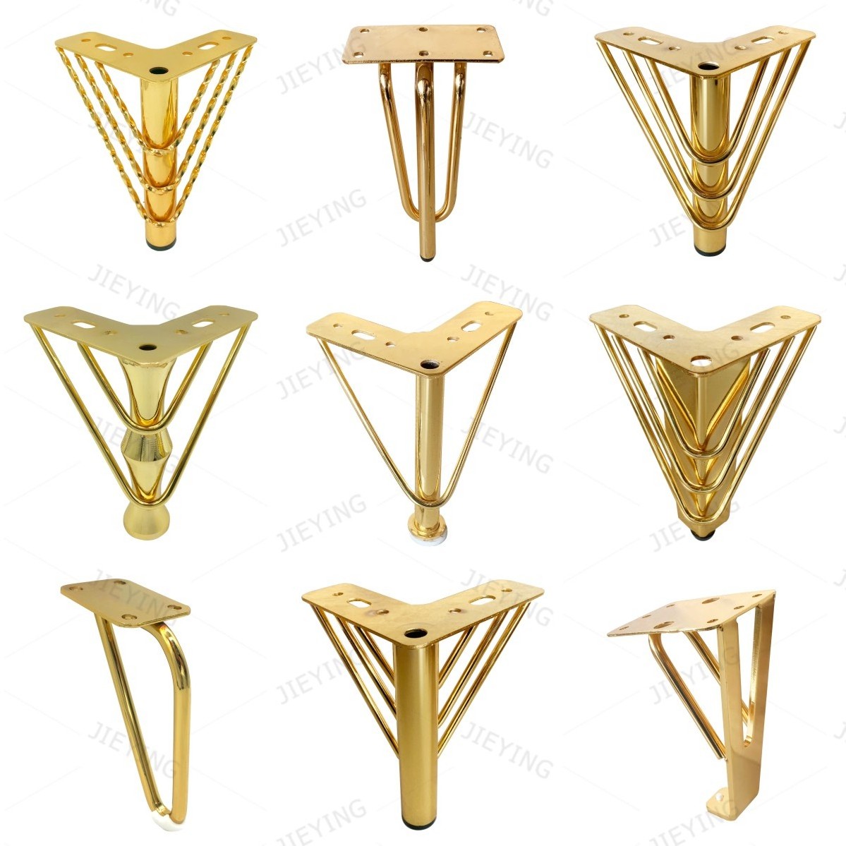 Factory custom metal furniture cabinet legs gold sofa legs metal bed legs hardware furniture feet