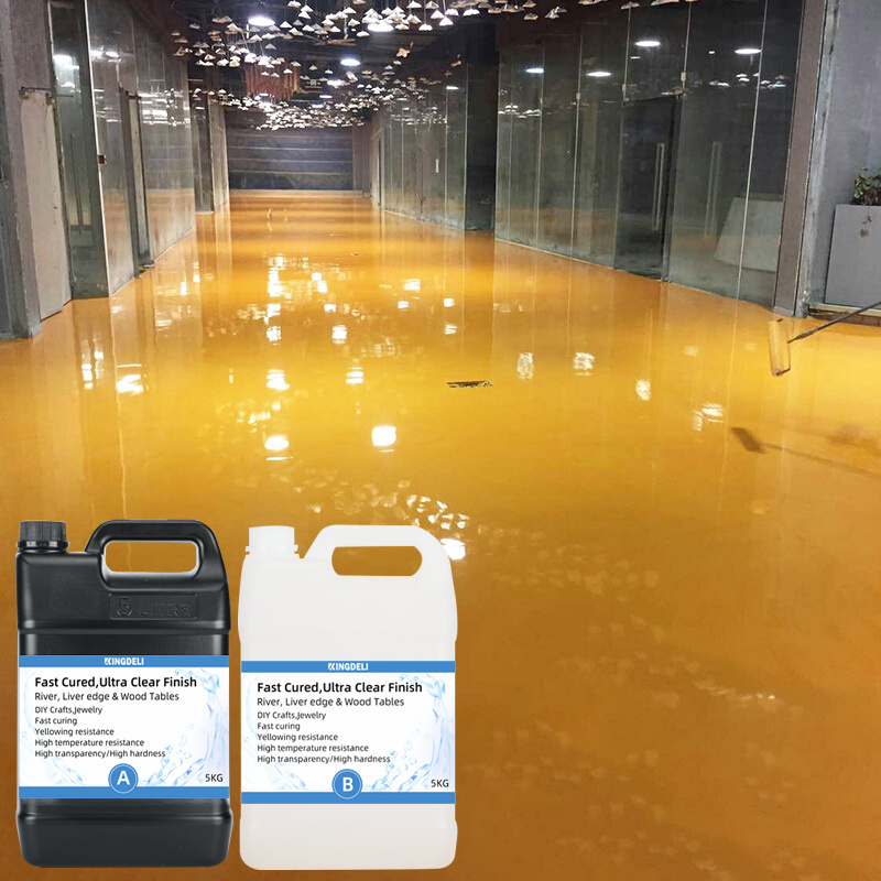 High Gloss Clear Transparent Crystal Epoxy Floor Resin Non-Slip Epoxy Paint Primer Epoxy Resin for Floor Coating