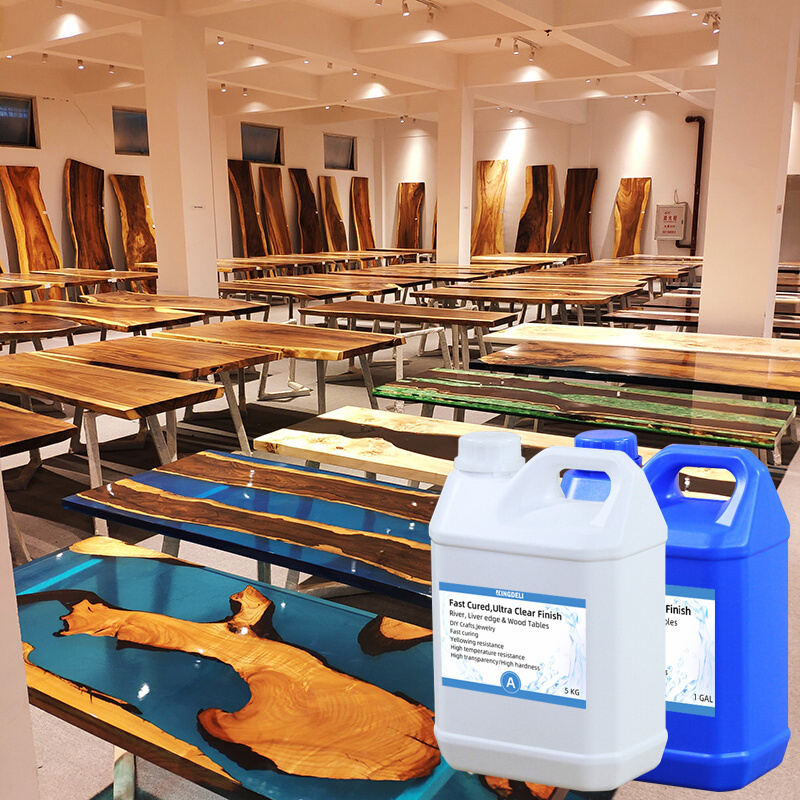 Wholesale Epoxi Resin table liquid Clear AB Glue Two Component Floor Clear Epoxy Resin for wood