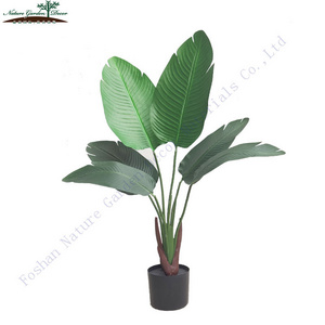 Mini Art Plant With Pot Bonsai Traveler Banana Artificial Tree