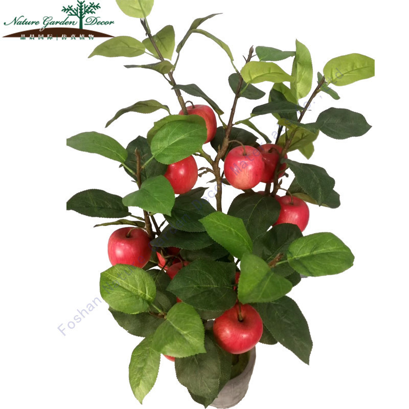 Mini Fabric Faux Fruit Tree for Sale Potted Artificial Apple Plant