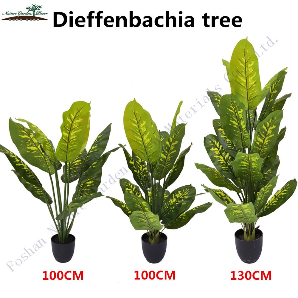 Nature Garden Hot Sale Tropic Dieffenbachia Plants for House Artificial Evergreen Tree