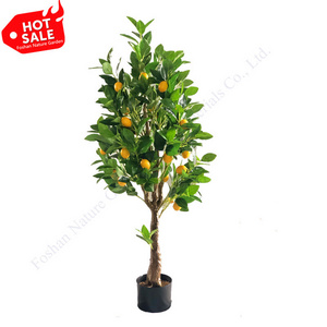 Cheap Ornamental Bonsai Plastic Home Decorative Fake Fruit Plant Artificial Lemon Tree