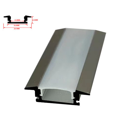 6X16MM Aluminium U Shape LED Profile Recessed Ceiling Wall Recessed Linear Lamp Lights with PC Cover