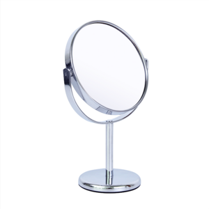 Makeup Mirror Dual Sided Vanity Mirror 1X and 5X Magnification 360 Swivel No Light Round Mirror