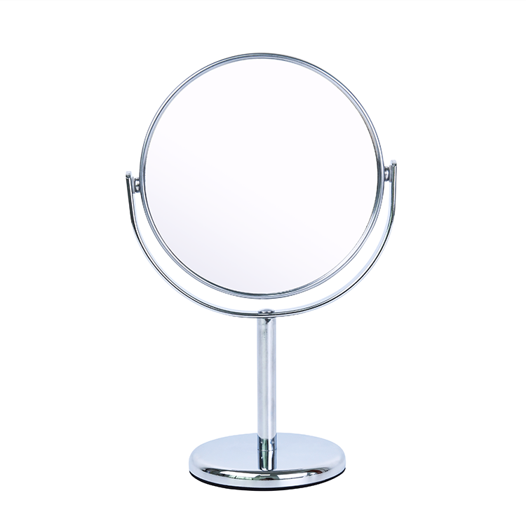 Makeup Mirror Dual Sided Vanity Mirror 1X and 5X Magnification 360 Swivel No Light Round Mirror