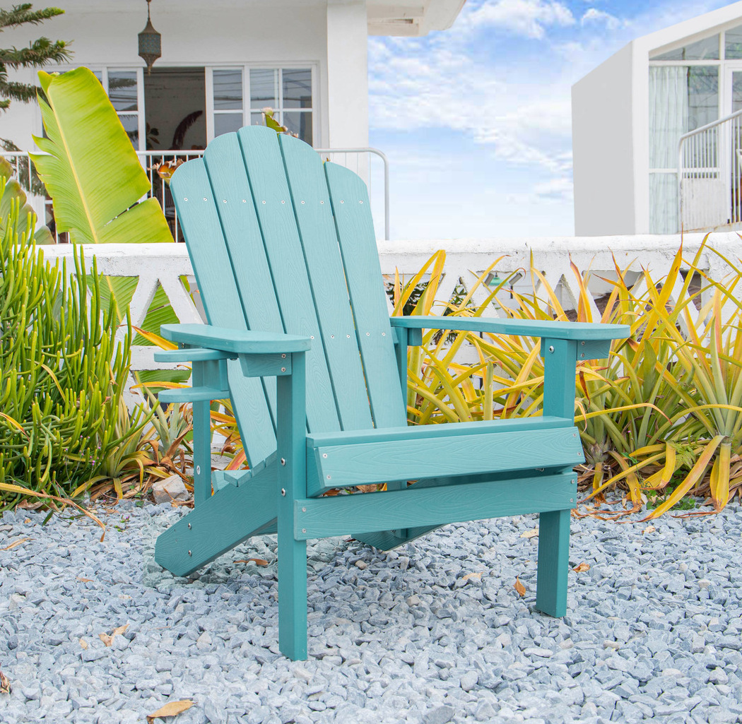 Folding Adirondack Chair Weather Resistant Plastic Patio Chair Outdoor Chairs