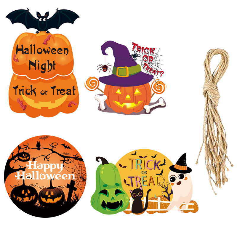 Hot Halloween door hanging decorations party decoration supplies pumpkin bat door hanging ghost festival scene layout