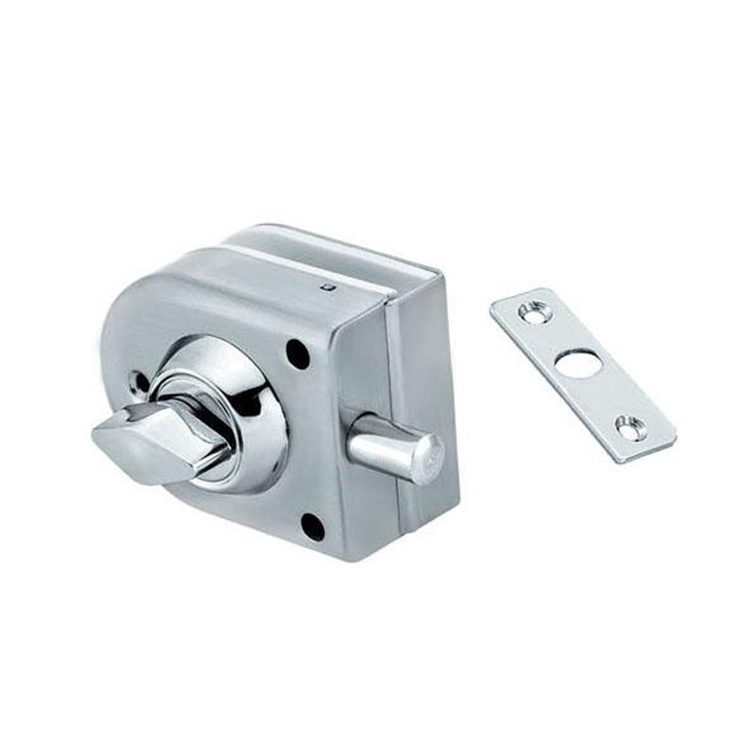 Glass Door Lock Stainless Steel Floor Latch Bolt Ground Lock for Bathroom Toilet Shop Glass Door Lock