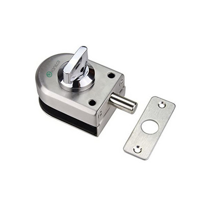 Glass Door Lock Stainless Steel Floor Latch Bolt Ground Lock for Bathroom Toilet Shop Glass Door Lock