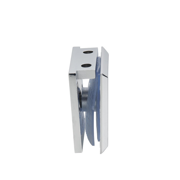 China zinc alloy 0 Degree double hole wall mounted shower door glass clamp square bevel bracket clip