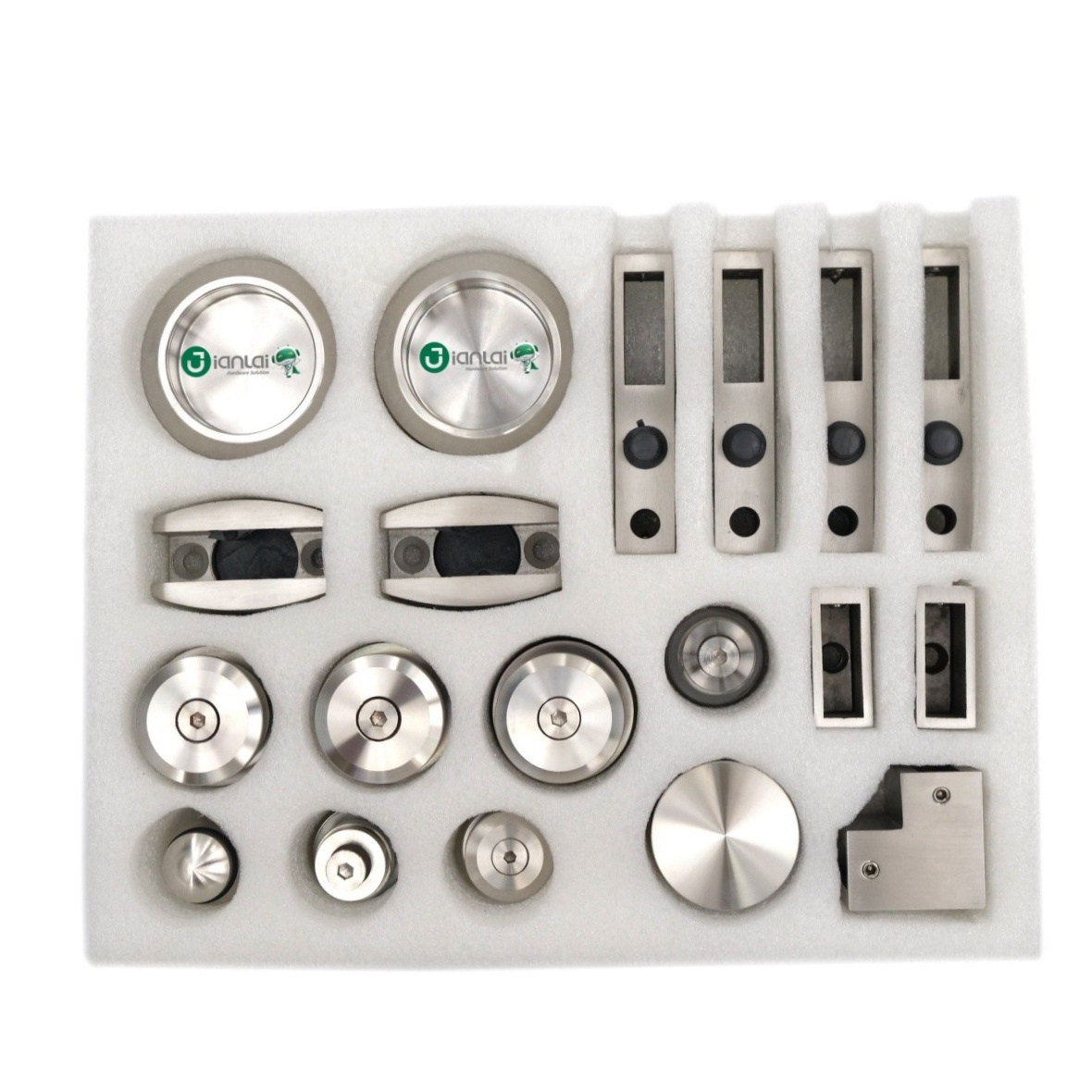 JL-1300 Stainless Steel Hardware Kit 180 Degree Sliding Shower Door Hardware Kit