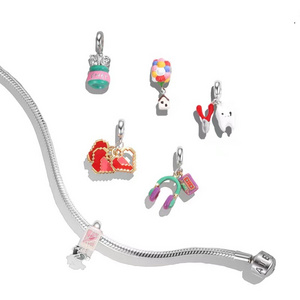 hot NEW charms pendant fit for silver bracelet DIY beads children jewelry s925 plata charming collar Christmas gift set