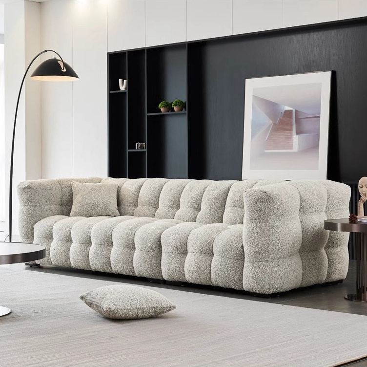 Modern Cashmere Marshmallow Sofa Fast Sleeper Sectional Sofa Set Modern Living Room Furniture Sofa