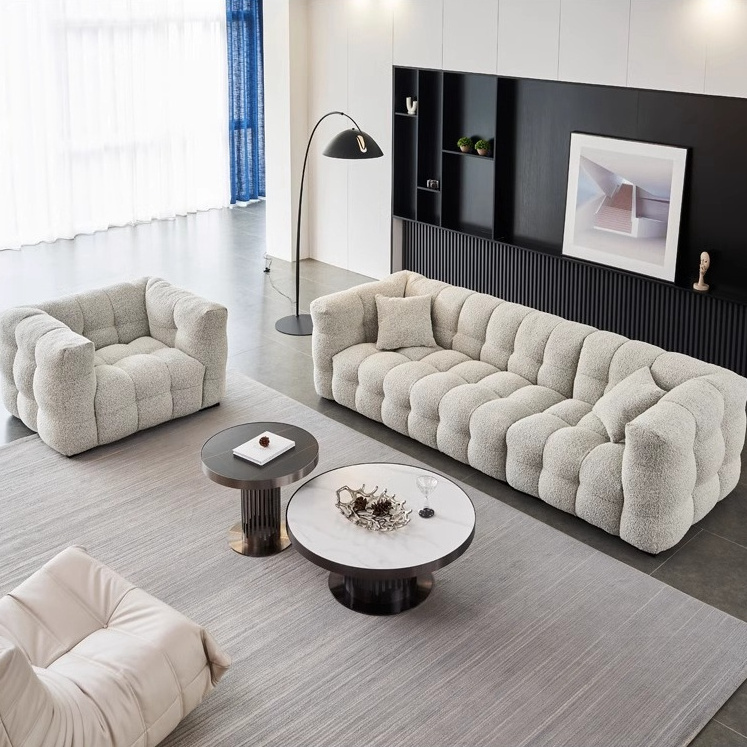 Modern Cashmere Marshmallow Sofa Fast Sleeper Sectional Sofa Set Modern Living Room Furniture Sofa