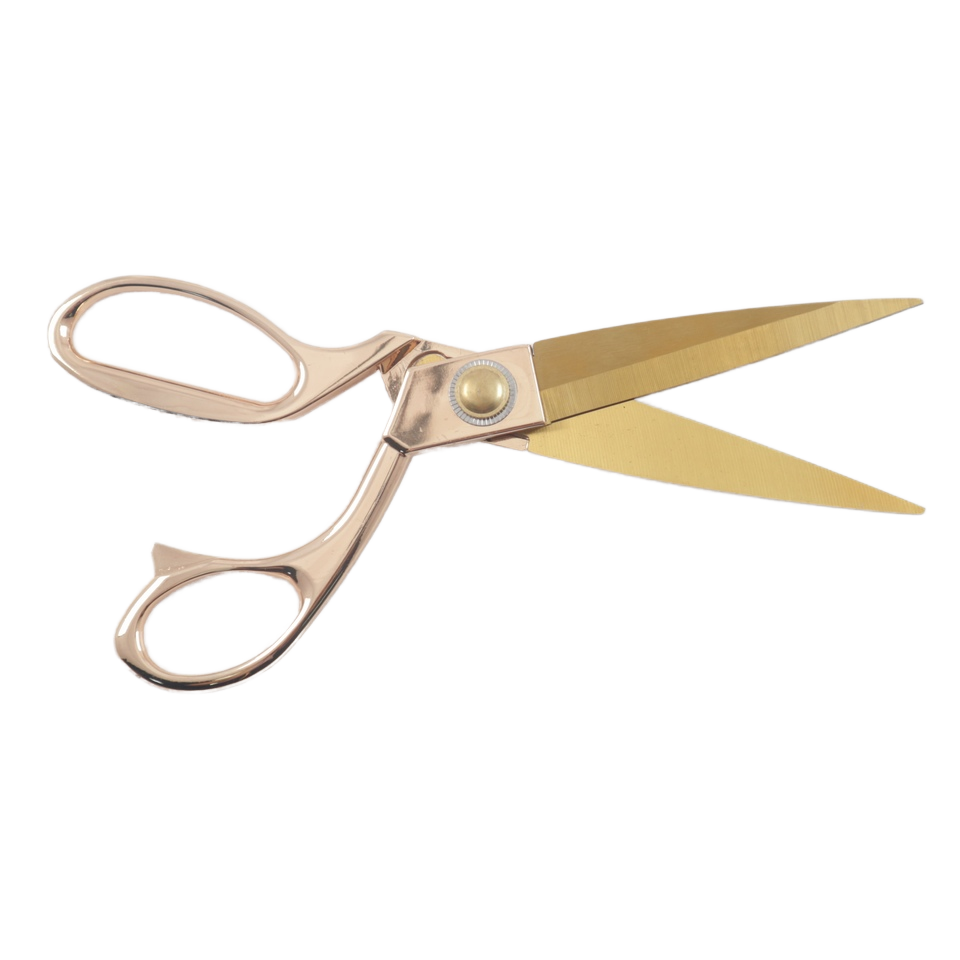 Professional Gold-Plated Stainless Steel Scissors for Tailoring and Office Use Metal Handle for Embroidery and DIY Projects